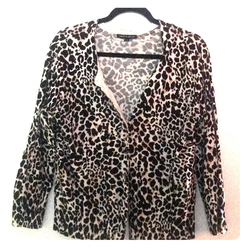 Leopard 3/4 sleeve cardigan